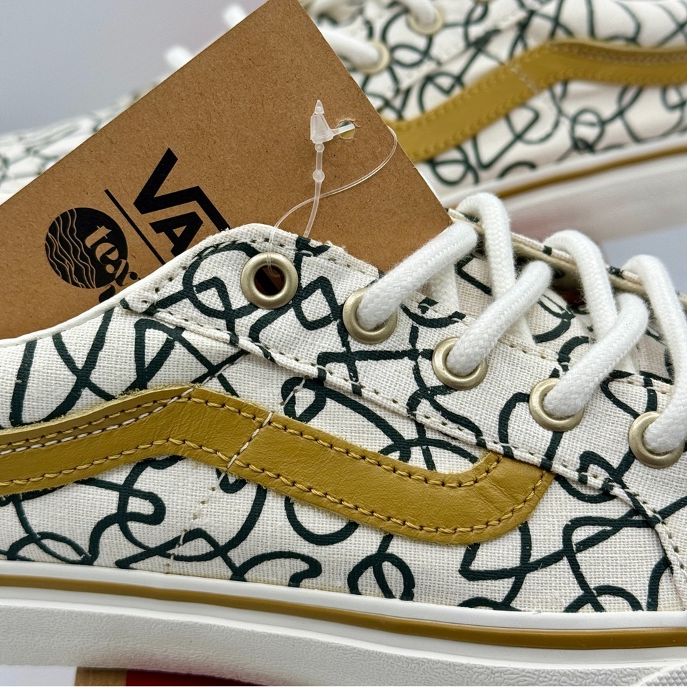 NWT Vans Sk8 Low Reissue Sneakers Textured Waves / Marshmallow Shoes Skate NEW - Picture 10 of 16